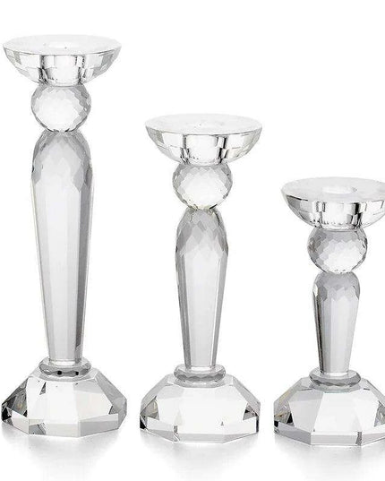 Sophisticated Transparent Glass Candle Holders for Elegant Home and Event Ambiance