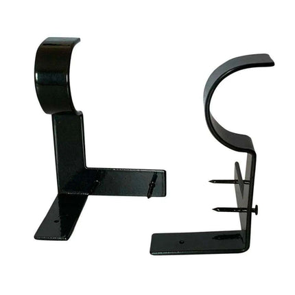 Easy Install Curtain Rod Bracket Kit - Set of 2 for Hassle-Free Hanging