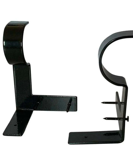 Easy Install Curtain Rod Bracket Kit - Set of 2 for Hassle-Free Hanging