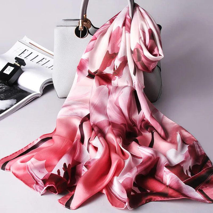 Elegant Silk Scarf - Luxurious 100% Real Silk Shawl for Women