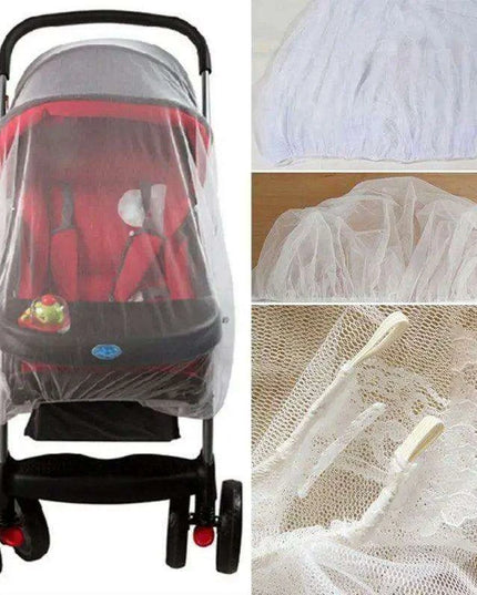 Infant Stroller Mosquito Net - Premium Bug Protection for Newborns, White