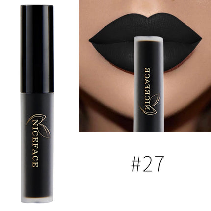 NICEFACE Matte Liquid Lipstick Waterproof Long Lasting Lip Gloss Tint Sexy Red Nude Purple Metallic Lipsticks Makeup Cosmetics niceface-matte-liquid-lipstick-waterproof-long-lasting-lip-gloss-tint-sexy-red-nude-purple-metallic-lipsticks-makeup-cosmetics