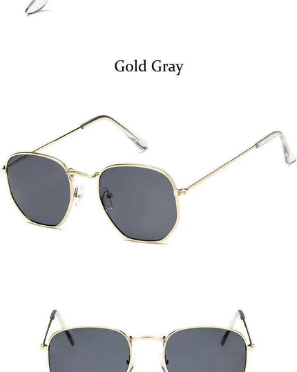 Chic Hexagonal Sunglasses with UV Protection and Timeless Style