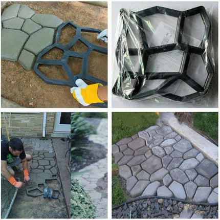 DIY Garden Pathway Mold for Paving Stones - Create Custom Walkways with Manually Crafted Concrete Slabs