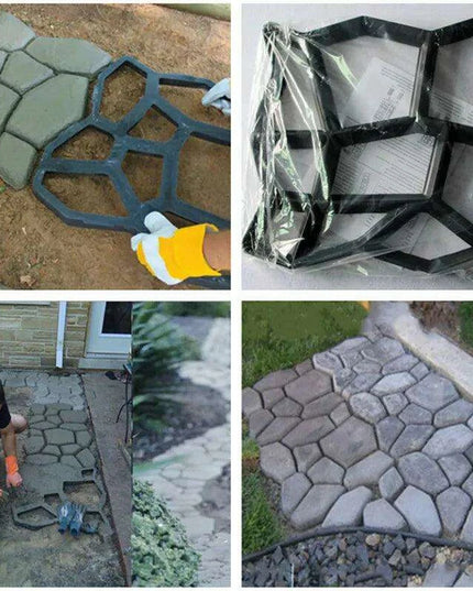DIY Garden Pathway Mold for Paving Stones - Create Custom Walkways with Manually Crafted Concrete Slabs