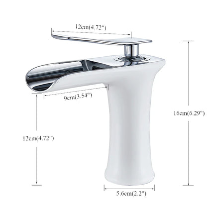 Antique Brass Waterfall Basin Faucet | Single Handle, Sleek De