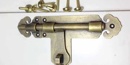COTOM Safety Gate Latch Brass Solid Bolt Reinforced Durable Wooden Door Lock Garden Yard Slide Catch Lock Latch+8pcs Screws cotom-safety-gate-latch-brass-solid-bolt-reinforced-durable-wooden-door-lock-garden-yard-slide-catch-lock-latch-8pcs-screws