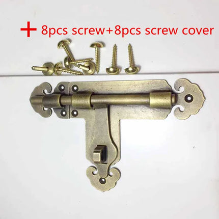 COTOM Safety Gate Latch Brass Solid Bolt Reinforced Durable Wooden Door Lock Garden Yard Slide Catch Lock Latch+8pcs Screws cotom-safety-gate-latch-brass-solid-bolt-reinforced-durable-wooden-door-lock-garden-yard-slide-catch-lock-latch-8pcs-screws
