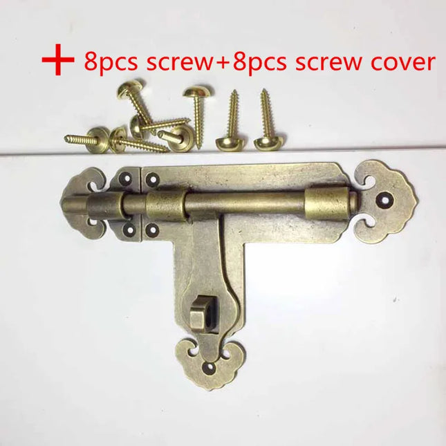 COTOM Safety Gate Latch Brass Solid Bolt Reinforced Durable Wooden Door Lock Garden Yard Slide Catch Lock Latch+8pcs Screws cotom-safety-gate-latch-brass-solid-bolt-reinforced-durable-wooden-door-lock-garden-yard-slide-catch-lock-latch-8pcs-screws