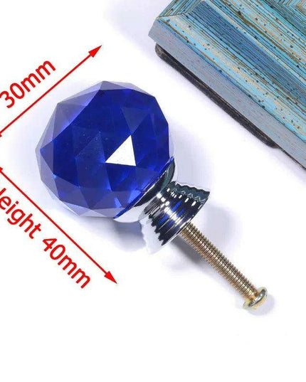 30mm Colorful Crystal Glass Drawer Pulls for Elegant Home Enhancement