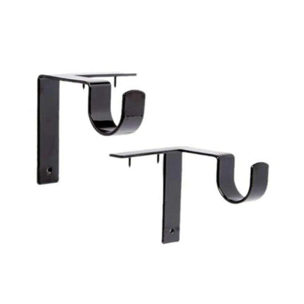 Easy Install Curtain Rod Bracket Kit - Set of 2 for Hassle-Free Hanging