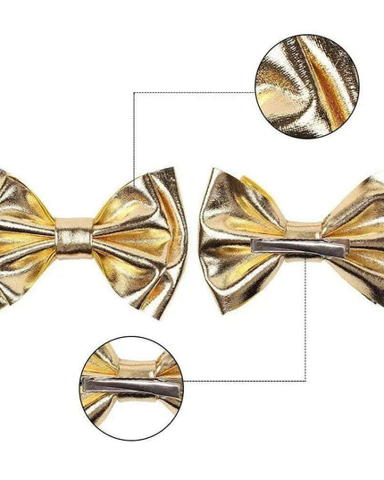 Chic Vintage Gold Hair Bows Collection - Stylish Accessories for Trendy Kids
