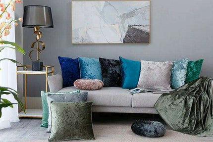 Plush Golden Velvet Pillow Cover Set - Perfect for Home, Vehicle, and Office Elegance