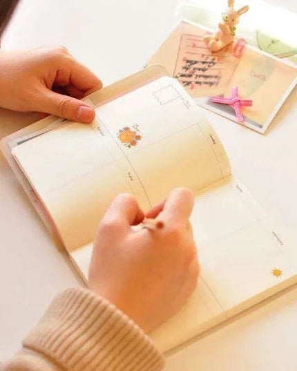 Charming Rabbit Faux Leather Notebook - A Creative Writing Delight