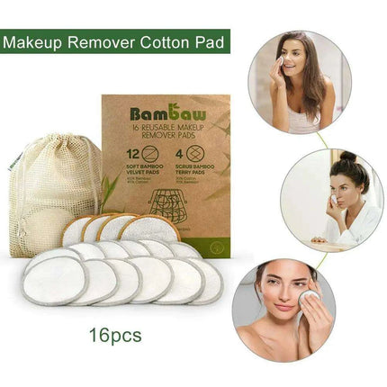 Eco-Friendly Velvet & Bamboo Charcoal Makeup Remover Pads Set