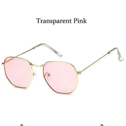Chic Hexagonal Sunglasses with UV Protection and Timeless Style