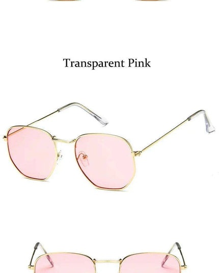 Chic Hexagonal Sunglasses with UV Protection and Timeless Style