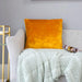 Plush Golden Velvet Pillow Cover Set - Perfect for Home, Vehicle, and Office Elegance
