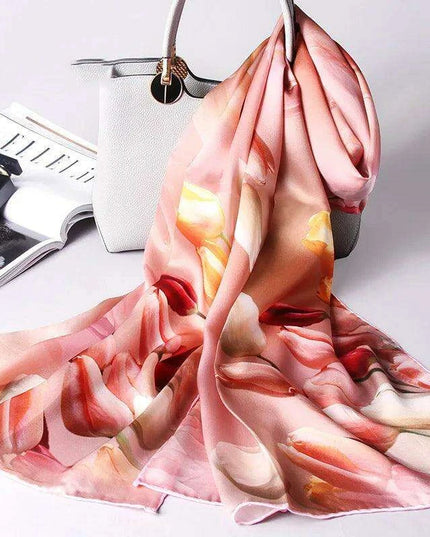 Elegant Hangzhou 100% Pure Silk Scarf - Timeless Luxury Wrap