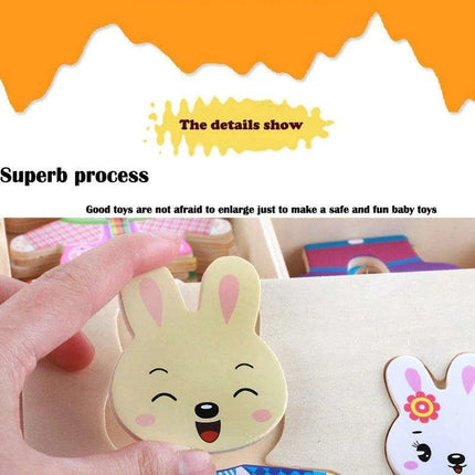 Charming Bear Adventure Dress-Up Wooden Puzzle Set