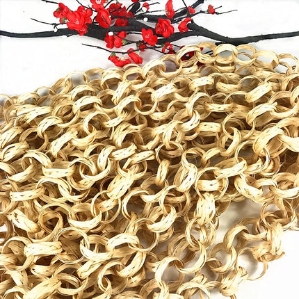Hand-Woven Bamboo Curtain Hanging Decoration – Set of 10
