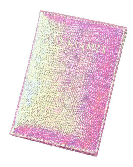 Stylish PU Leather Passport Case with Charming English Word Designs - Essential Travel Companion