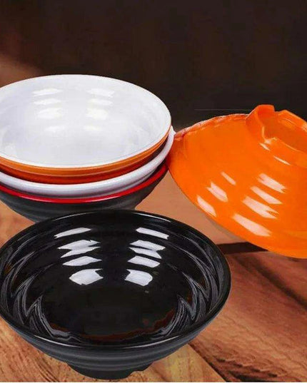 Set of 100 - 8-Inch Elegant Melamine Bowls for Authentic Korean and Japanese Dining - Perfect for Home and Restaurant Use