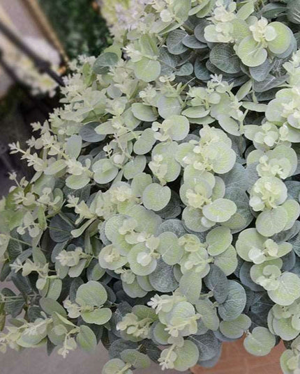 Eucalyptus Elegance: Luxurious Silk Floral Bouquet with 16 Stems