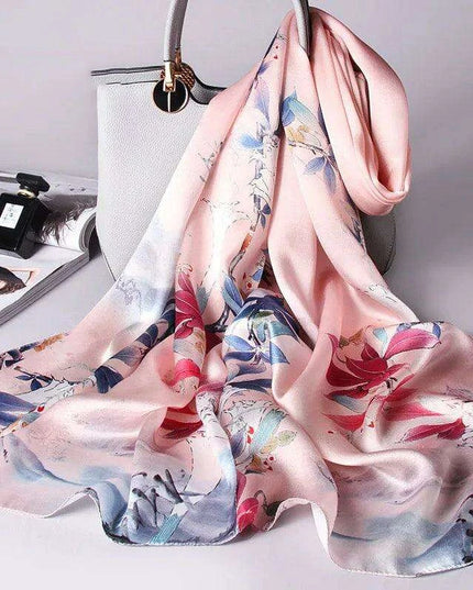 Elegant Hangzhou 100% Pure Silk Scarf - Timeless Luxury Wrap