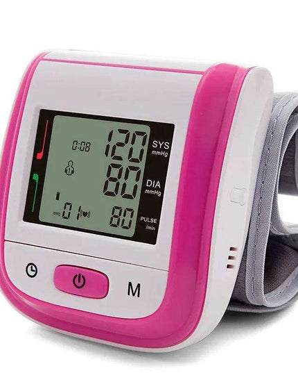 Portable Automatic Wrist Blood Pressure Monitor with Heart Rate Monitoring - Easy-to-Use Design