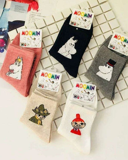 Moomin Chic Cotton Sock Slippers for Trendy Women