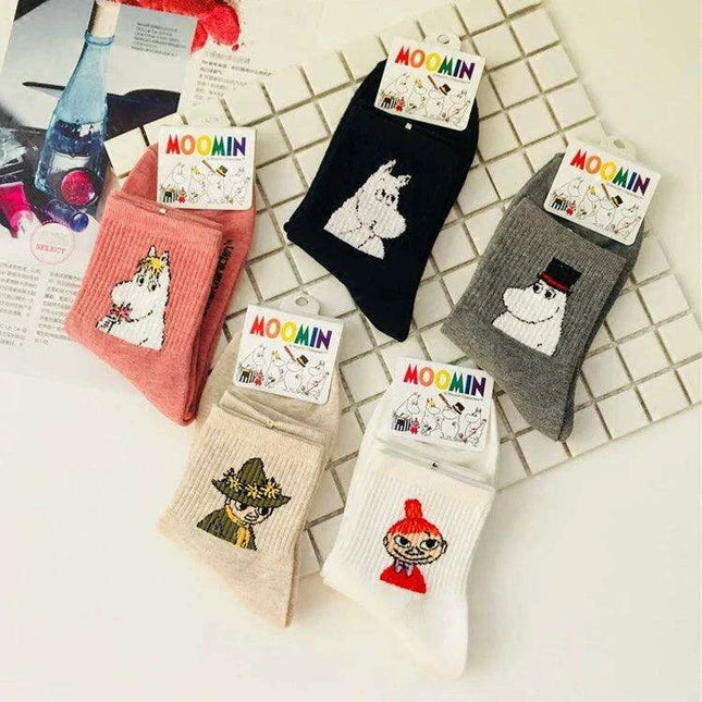 Moomin Chic Cotton Sock Slippers for Trendy Women