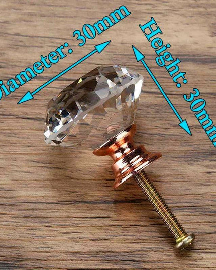 Glamorous Rainbow Crystal Glass Cabinet Knobs for Elegant Home Styling