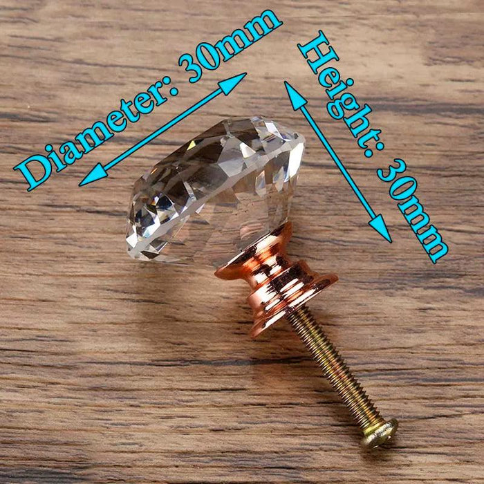 Glamorous Rainbow Crystal Glass Cabinet Knobs for Elegant Home Styling
