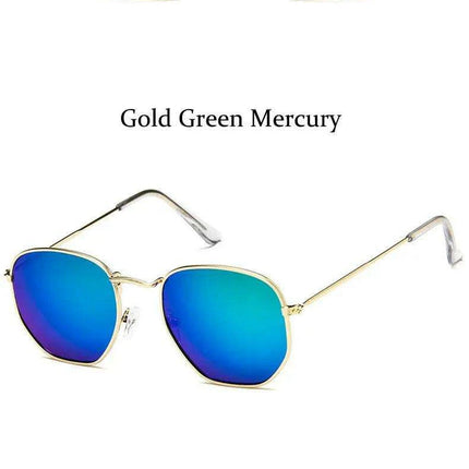 Chic Hexagonal Sunglasses with UV Protection and Timeless Style