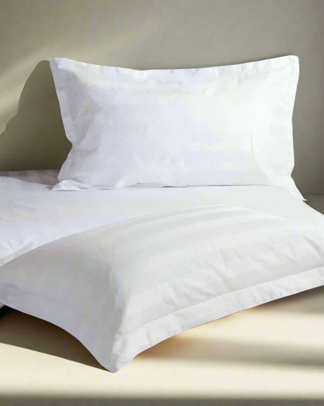 Elegant Striped 100% Cotton Luxury Pillowcase for Ultimate Sleep Comfort