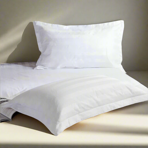 Elegant Striped 100% Cotton Luxury Pillowcase for Ultimate Sleep Comfort