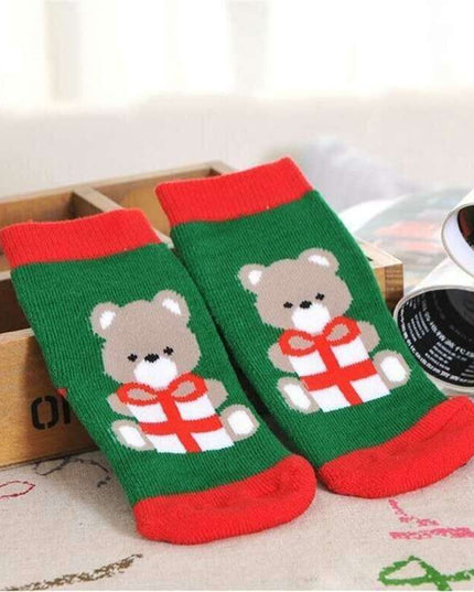 Festive & Snug: Holiday Cotton Socks for Babies