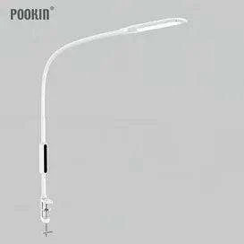 Remote-Controlled Adjustable LED Clip-On Desk Lamp with Multiple Brightness and Color Settings