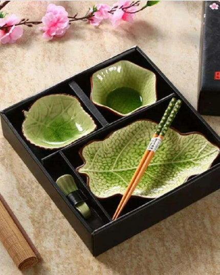 Exquisite 12-Piece Japanese Ceramic Dining Set for a Traditional Sushi Experience