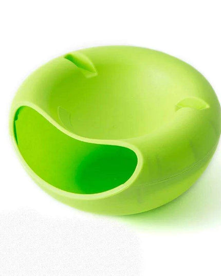 Snack & Stream Plate with Dual Compartments and Phone Dock - Your Perfect Snacking Partner