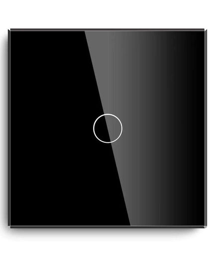 Touch Control Dual Location Stair Light Switch with Crystal Glass Panel in Modern White and Grey