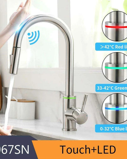 Smart Touch Sensor-Enabled Rotating Kitchen Faucet with Innovative Design