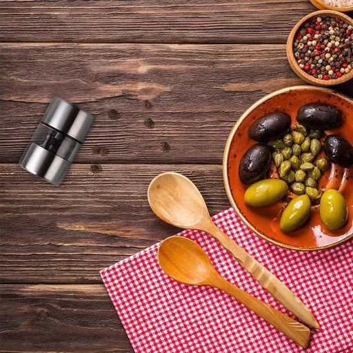 Sleek Ceramic-Grinding Stainless Steel Salt and Pepper Mill Set for Effortless Seasoning