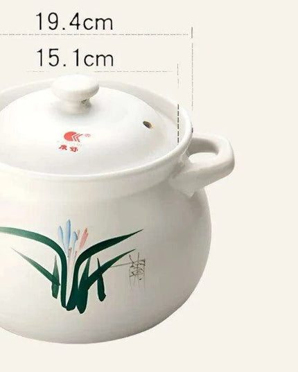 Rustic Ceramic Casserole Pot for Gas Stove - Timeless Earthenware Soup Maker