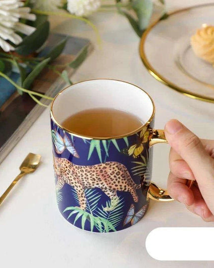 Elegant Vintage Bone China Tea Set with Gold Detailing