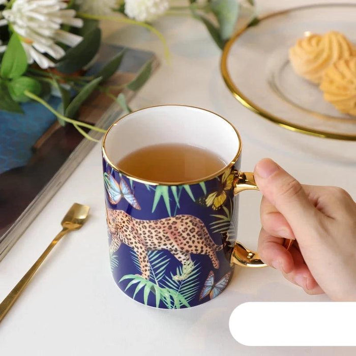 Elegant Vintage Bone China Tea Set with Gold Detailing