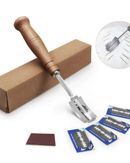 Professional Bread Scoring Kit with Protective Leather Case