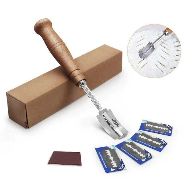 Professional Bread Scoring Kit with Protective Leather Case
