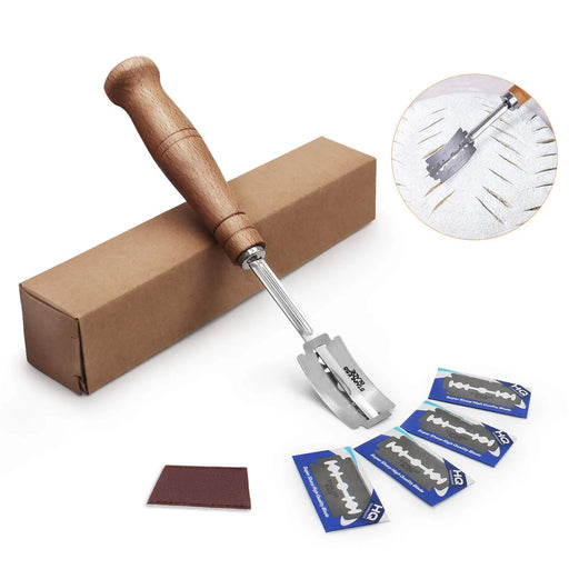 Bread Scoring Tool Set with Genuine Leather Protection